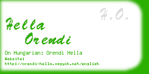 hella orendi business card